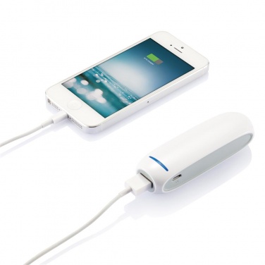 Logotrade liikelahjat kuva: 2.600 mAh powerbank, white