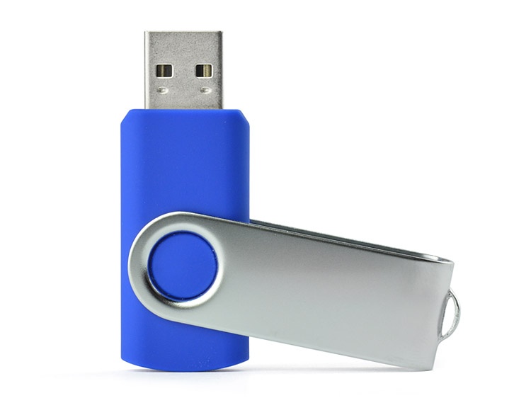 Logotrade mainoslahja ja liikelahja kuva: USB mälupulk Twister, 8 GB, sinine