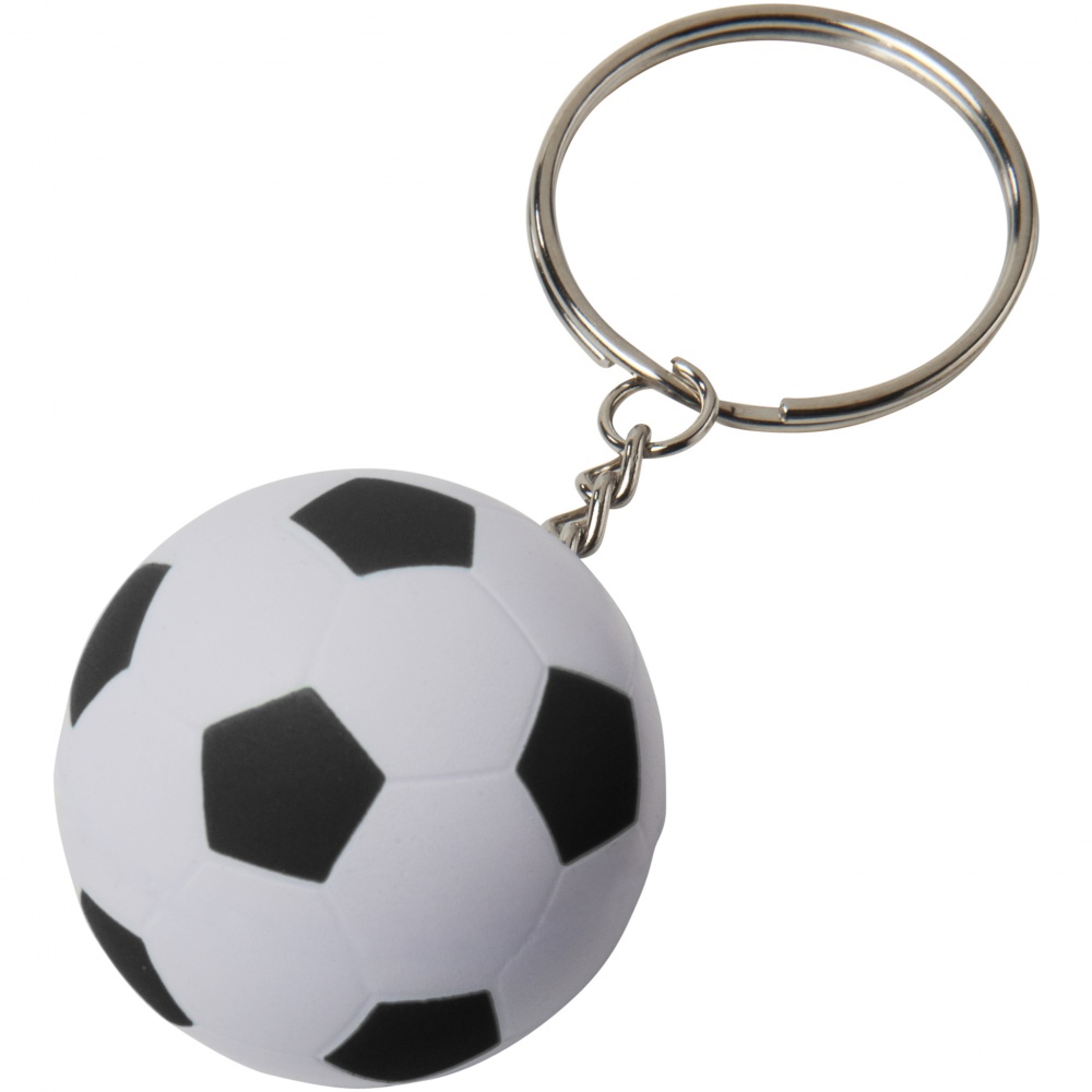 Logotrade liikelahja mainoslahja kuva: Striker ball keychain - WH-BK, musta