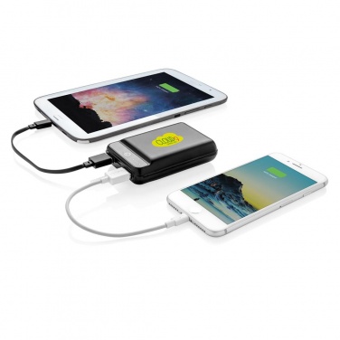 Logotrade mainostuote tuotekuva: Reklaamtoode: 10.000 mAh pocket powerbank, must