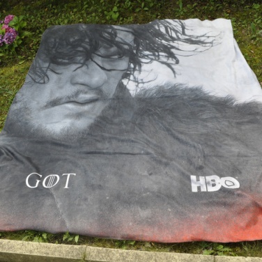 Logotrade mainoslahjat ja liikelahjat tuotekuva: Digipainettu fleece huopa, 100x150 cm