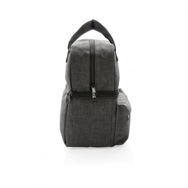 Logo trade mainostuote kuva: Firmakingitus: Cooler bag with 2 insulated compartments, anthracite