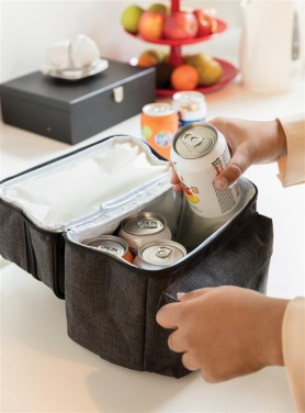 Logotrade mainoslahja ja liikelahja kuva: Firmakingitus: Cooler bag with 2 insulated compartments, anthracite