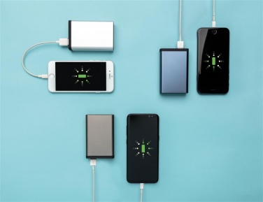 Logotrade liikelahja mainoslahja kuva: Meene: 10.000 mAh Aluminum pocket powerbank, anthracite