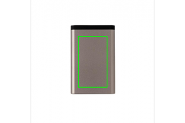 Logotrade mainostuotet kuva: Meene: 10.000 mAh Aluminum pocket powerbank, anthracite