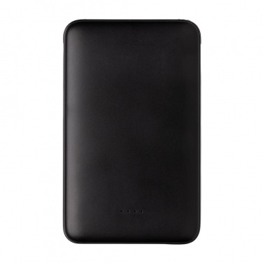 Logo trade mainoslahja kuva: Reklaamtoode: 5.000 mAh Pocket Powerbank with integrated cables, black