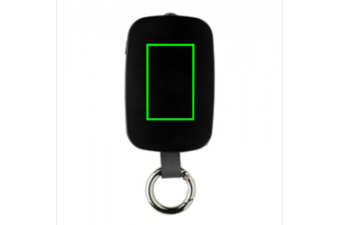 Logo trade liikelahja kuva: Ärikingitus: 1.200 mAh Keychain Powerbank with integrated cables, black