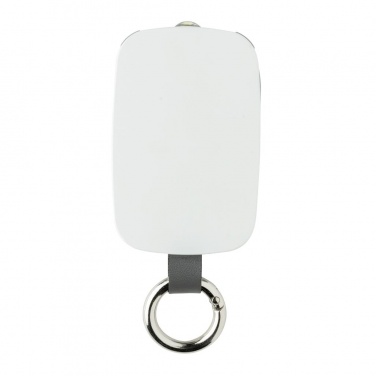 Logotrade mainostuote tuotekuva: Reklaamkingitus: 1.200 mAh Keychain Powerbank with integrated cables, white