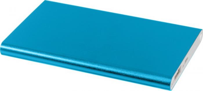 Logotrade mainostuotet kuva: PEP-alumiini Power Bank, 4000 mAh, vaaleansininen