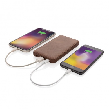 Logo trade mainoslahjat ja liikelahjat kuva: Reklaamtoode: Tusca 10.000 mAh PU powerbank, brown