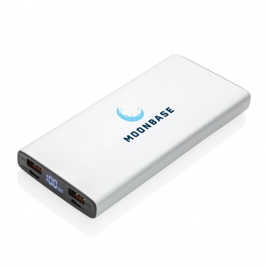 Logotrade mainostuotet kuva: Meene: Aluminum 18W 10.000 mAh PD Powerbank, silver