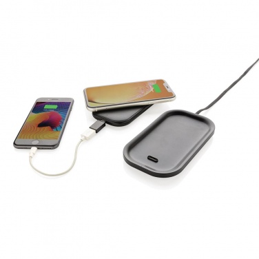 Logotrade mainostuote tuotekuva: Reklaamkingitus: Wireless charging 5.000 mAh powerbank base, black