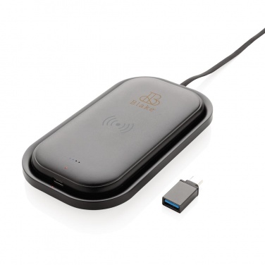 Logotrade liikelahja mainoslahja kuva: Reklaamkingitus: Wireless charging 5.000 mAh powerbank base, black