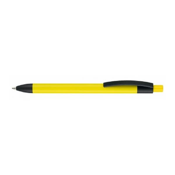 Logotrade mainostuote tuotekuva: Kynä soft touch Capri, keltainen