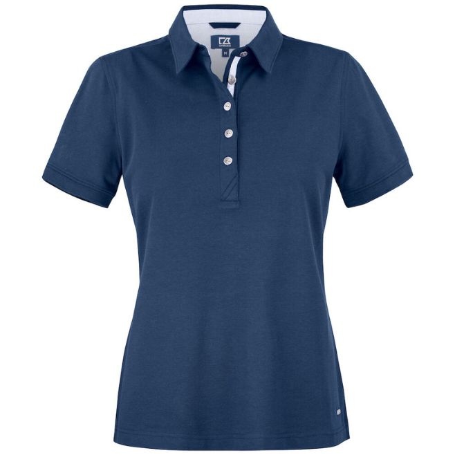 Logo trade liikelahjat tuotekuva: Advantage  Premium Polo naisille, navy sininen