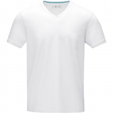 Logo trade mainostuote kuva: Kawartha short sleeve men's organic V-neck t-shirt