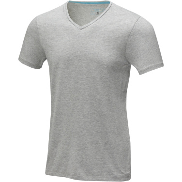 Logotrade mainoslahjat ja liikelahjat tuotekuva: Kawartha short sleeve men's organic V-neck t-shirt