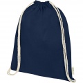 Orissa 140 g/m² organic cotton drawstring bag 5L, Laivasto