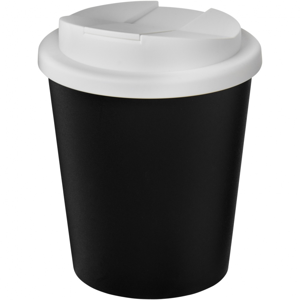 Logo trade liikelahja mainoslahja tuotekuva: Americano® Espresso Eco 250 ml kahvimuki kierrätetystä materiaalista. Läikkymätön kansi. 