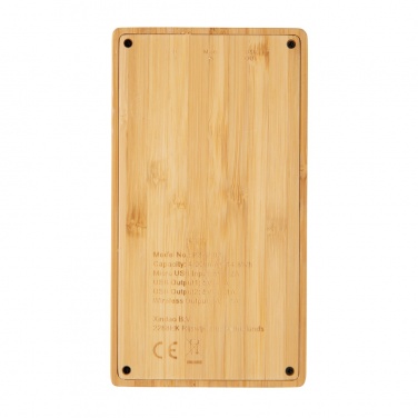 Logotrade mainostuote tuotekuva: Bamboo 4000 mAh:n langaton 5W varavirtalähde