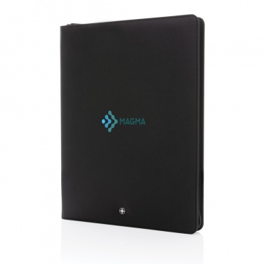 Logo trade liikelahjat mainoslahjat kuva: Swiss Peak Heritage RCS rPU A4 portfolio vetoketjulla