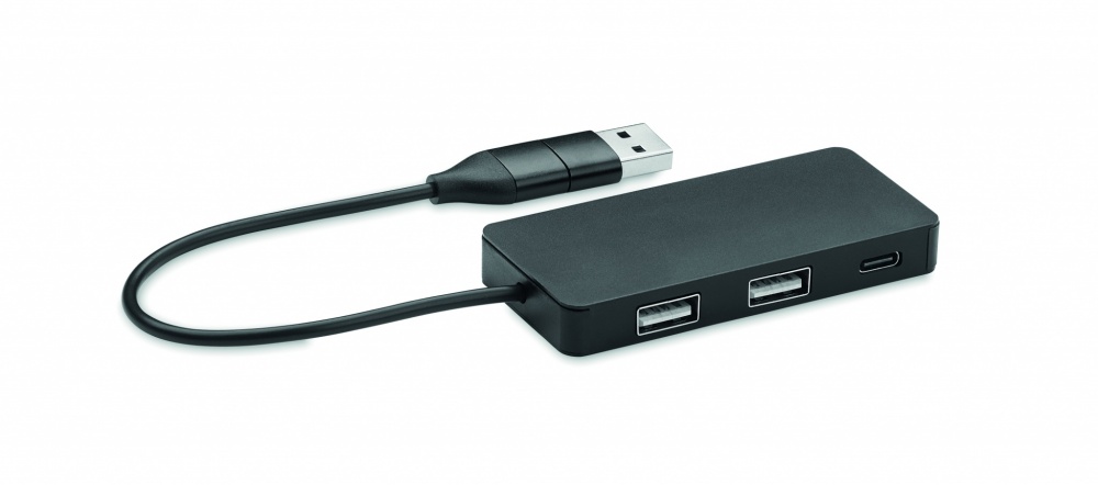 Logotrade mainostuote tuotekuva: 3 portin USB-keskitin