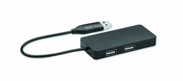 Logo trade mainostuotet tuotekuva: 3 portin USB-keskitin