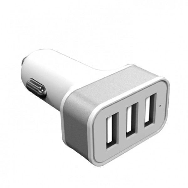 Logotrade mainostuote tuotekuva: Autolaturi 3 USB-portilla