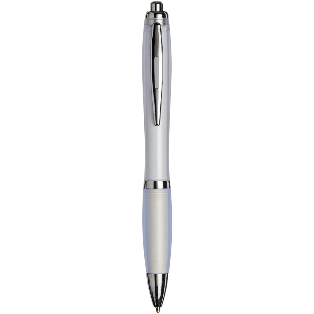 Logo trade liikelahja kuva: Curvy ballpoint pen with frosted barrel and grip