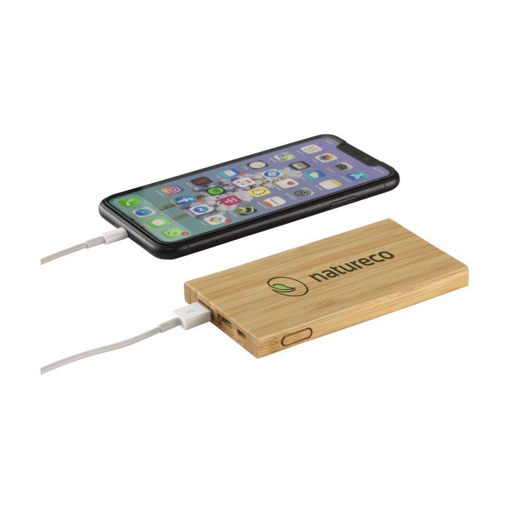 Logotrade liikelahjat mainoslahjat tuotekuva: Bamboo 4000 Powerbank ulkoinen laturi