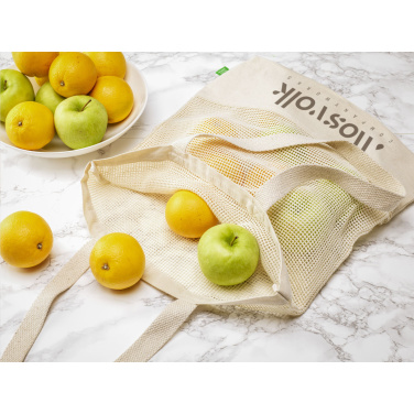 Logotrade liikelahja mainoslahja kuva: Natura Organic Mesh Shopper (180 g/m²) ostoskassi