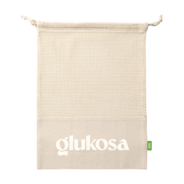 Logo trade mainostuotet tuotekuva: Natura Organic GOTS Mesh Bag (120 g/m²) hedelmäpussi