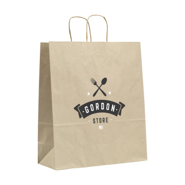 Logo trade liikelahjat tuotekuva: Leaf It Bag Leveä kierrätetty ruohopaperi (90 g/m²) L