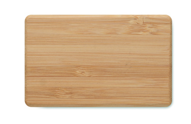 Logo trade mainoslahja kuva: TWS-kuulokkeet bambukotelossa