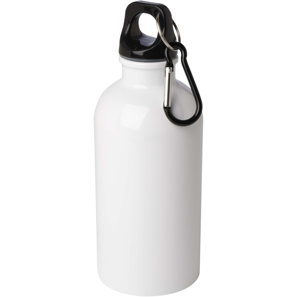 Logo trade mainoslahjat ja liikelahjat kuva: Oregon 400 ml:n RCS-sertifioitu, yksiseinämäinen, ruostumattomasta teräksestä valmistettu vesipullo jousihaalla