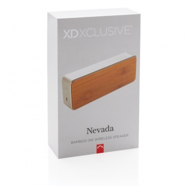 Logotrade reklaminiai produktai nuotrauka: Nevada Bamboo 3W belaidė kolonėlė