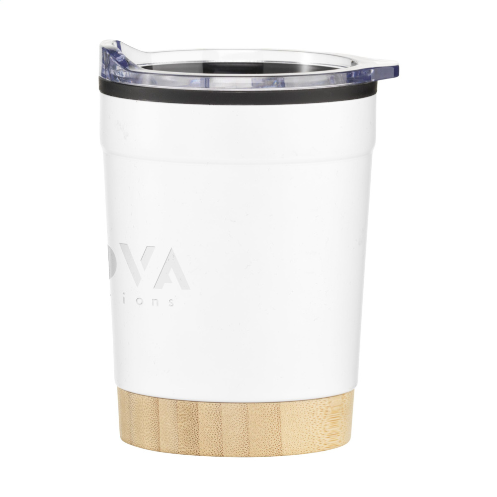 Logotrade firminės dovanos nuotrauka: Kobe Bamboo RCS Recycled Steel 350 ml kavos puodelis