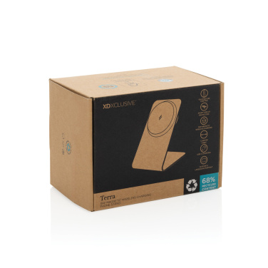 Logotrade reklaminiai produktai nuotrauka: Terra aliuminio 15 W magnetinis belaidis telefono įkrovimo stovas