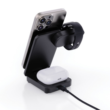 Logotrade firminės dovanos nuotrauka: Urban Vitamin Arcadia RCS plastikinis 15W 3in1 magnetinis įkroviklis