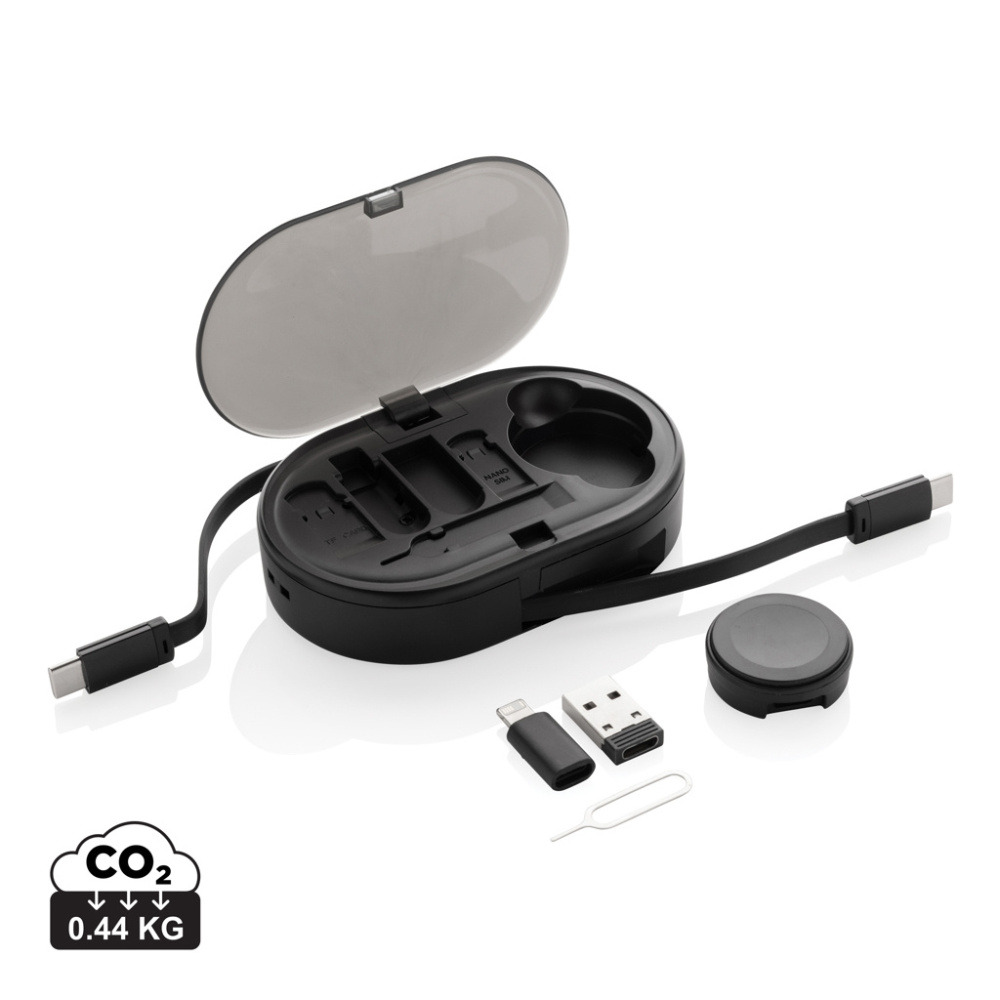 Logotrade reklaminiai produktai nuotrauka: „Chargevix RCS“ plastikinis daugiafunkcis 60 W įkrovimo rinkinys