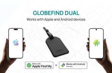 Logotrade dovana nuotrauka: „Globefind Dual RCS“ bagažo etiketė su vietos nustatymo funkcija visame pasaulyje