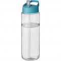 Sporta pudele H2O Active® Vibe 850 ml snīpi ar vāku, Caurspīdīgs / Aqua zils