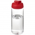 H2O Active® Octave Tritan™ 600 ml sporta pudele ar pārslēdzamu vāku, Caurspīdīgs caurspīdīgs/sarkans