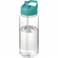 H2O Active® Octave Tritan™ 600 ml sporta pudele ar vāku, Caurspīdīgs caurspīdīgs / Aqua blue