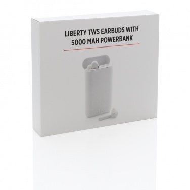 Logotrade Ideja dāvanas foto: Liberty TWS austiņas ar 5000 mAh jaudas banku