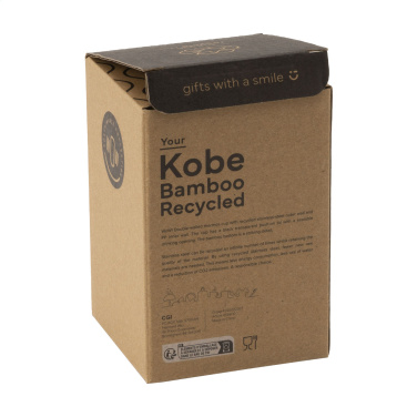 Logotrade biznesa dāvanas foto: Kobe Bamboo RCS Recycled Steel 350 ml kafijas tasīte