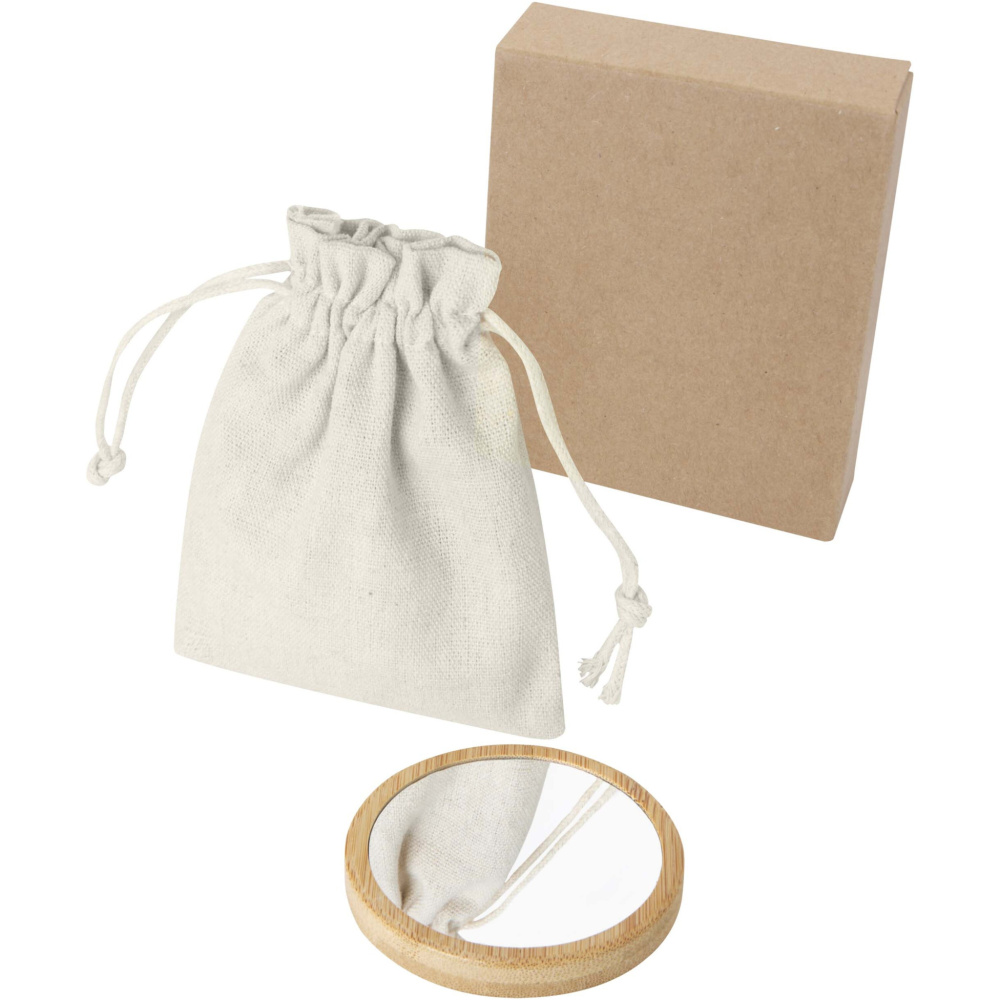 Logotrade logo dāvanas foto: Spīdīgs bambusa spogulis