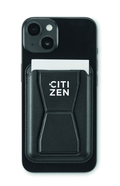 Logotrade logo dāvanas foto: Magnētisks PU karšu turētājs