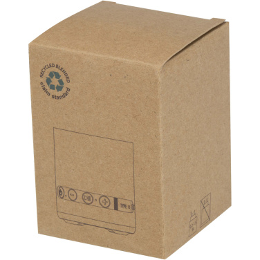 Logotrade korporatīvās dāvanas foto: Hunor 3W bezvadu skaļrunis no pārstrādātas plastmasas