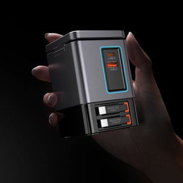 Logotrade korporatīvās dāvanas foto: Urban Vitamin Sacramento 105W GAN lādētājs+ievelkami kabeļi